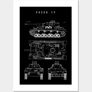 Panzer IV | German World War 2 Vehicle Blueprint Posters and Art